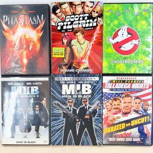 6 DVD Movie Lot Ghostbusters Men In Black Scott Pilgrim Talladega Nights